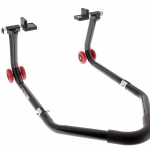 Béquille arrière BIHR démontable universelle noir avec supports caoutchouc en ''L''